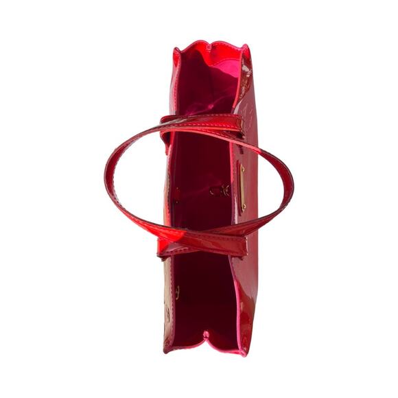 Louis Vuitton Wilshire PM Vernis Rose Pop Patent Tote Red Pink Monogram Bag Box - Picture 10 of 16